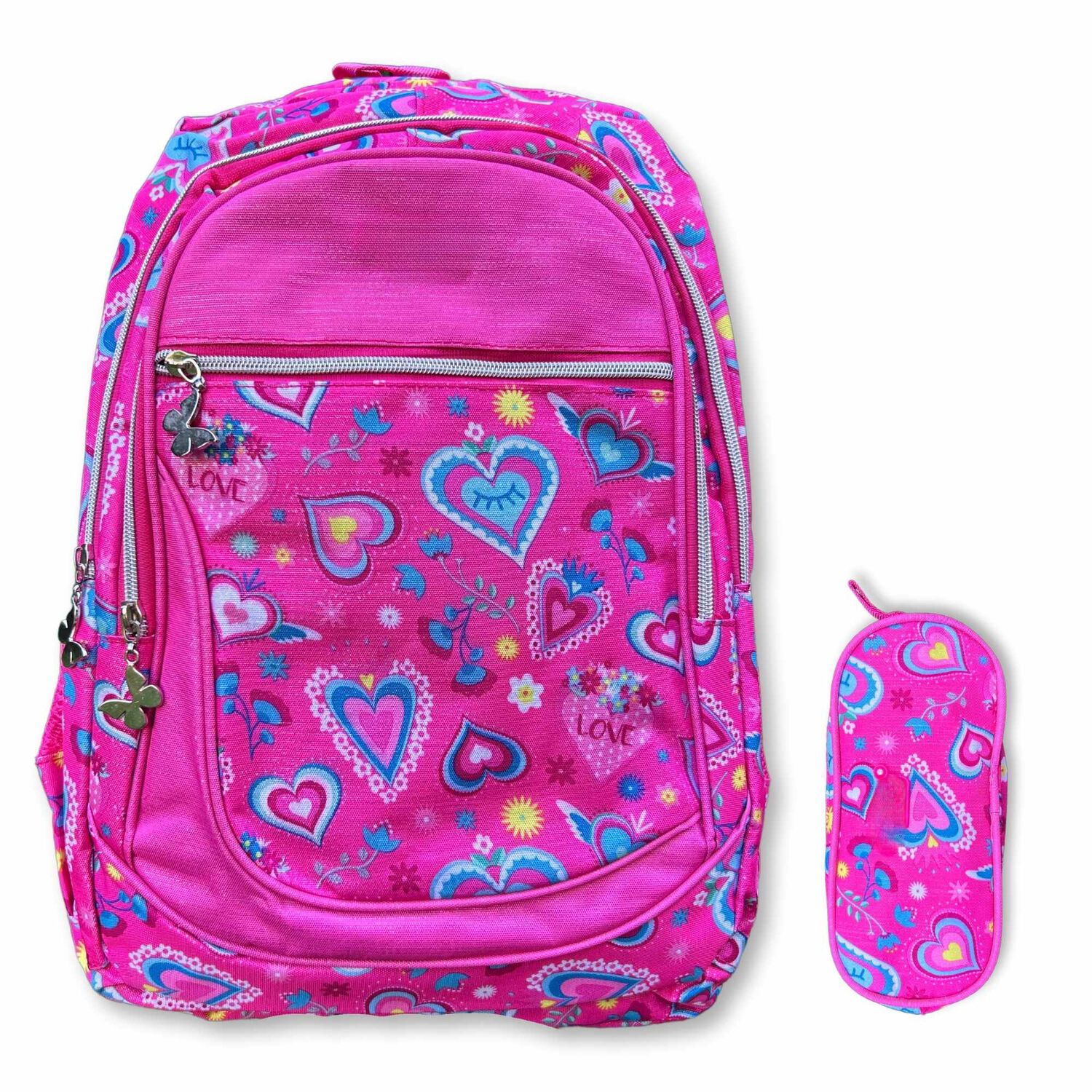 Mochila Escolar Con Estuche 43cm Dise&ntilde;o Estampado Surtido Pink image number 0.0