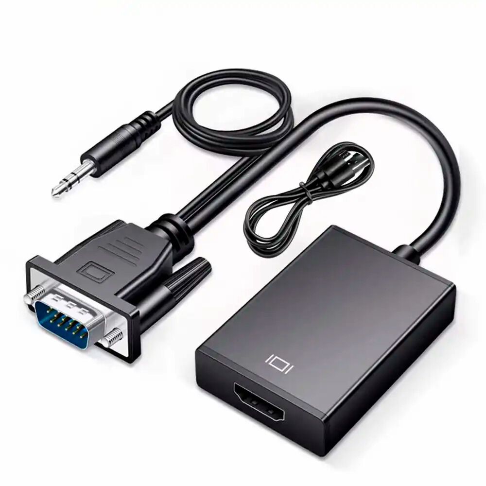 Adaptador Hdmi A Vga 1080p Full Hd Con Audio Auxiliar image number 0.0