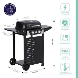 Parrilla Electrica 2 Quemadores Manhattan Black