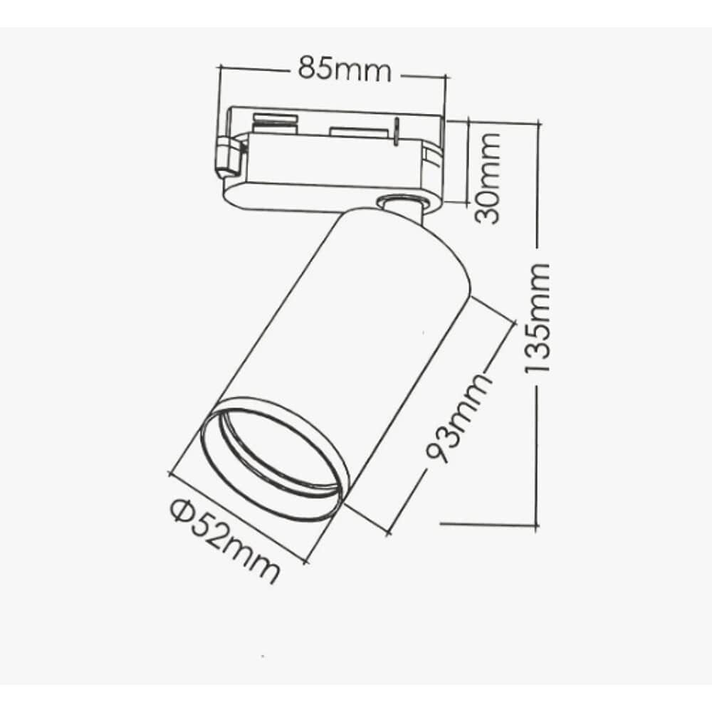 1 Riel Monof&aacute;sico 1mt Blanco + 4 Focos Luz C&aacute;lida image number 2.0