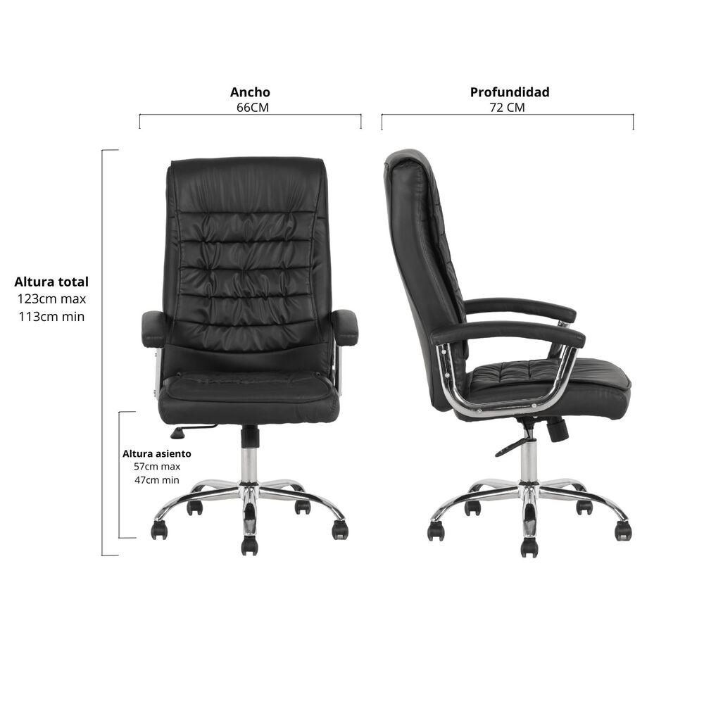 Sillon Gerencial Milano Negro image number 1.0