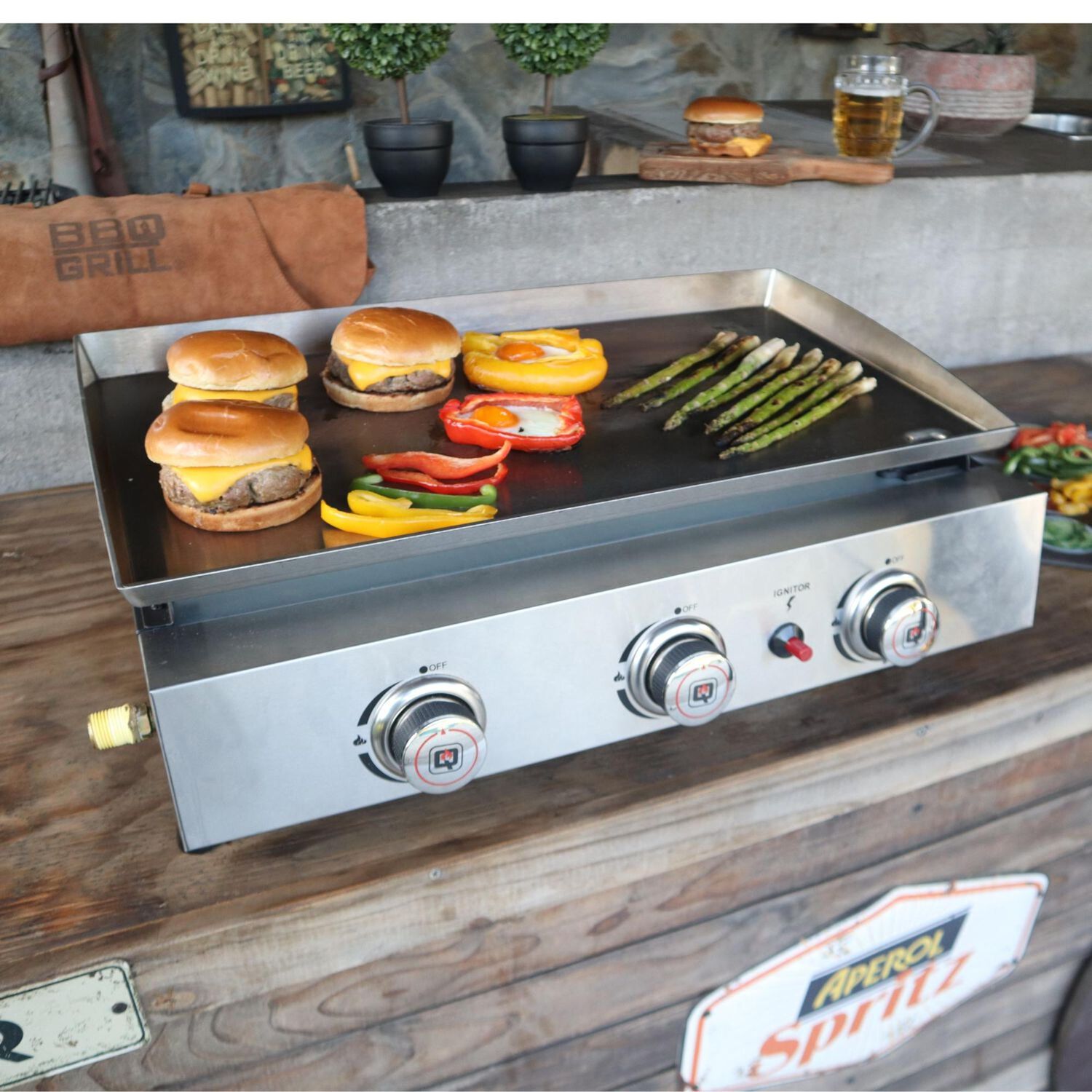 Plancha A Gas Bbq Grill Flat Top Grill 3q image number 11.0