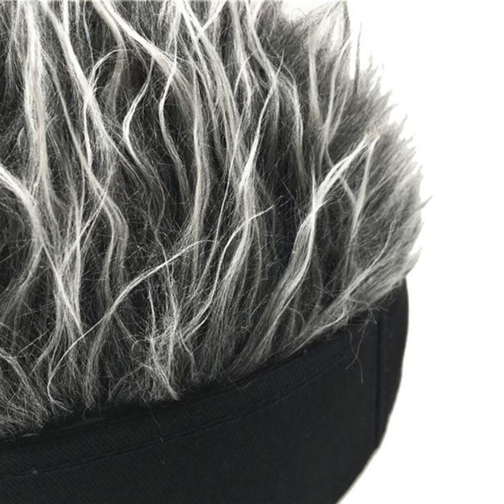 Gorra Con Peluca De Pelo Falso Gris Temático image number 1.0