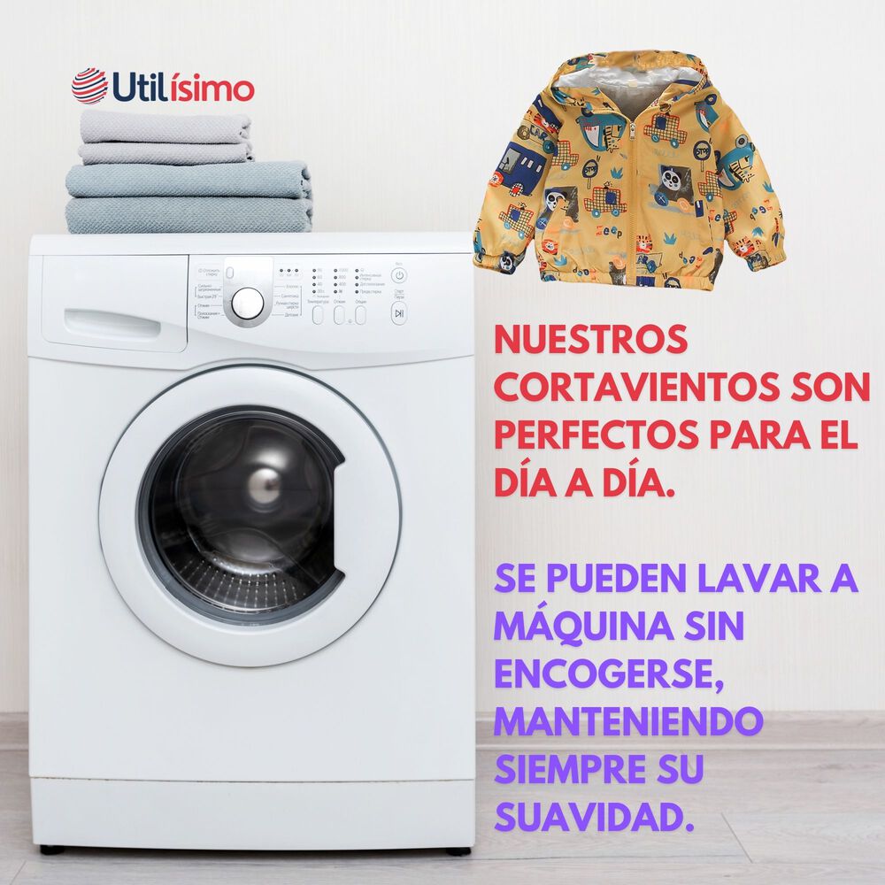 Cortaviento Impermeable Chaqueta Estampado Niño Y Bebé Yellow Panda image number 5.0