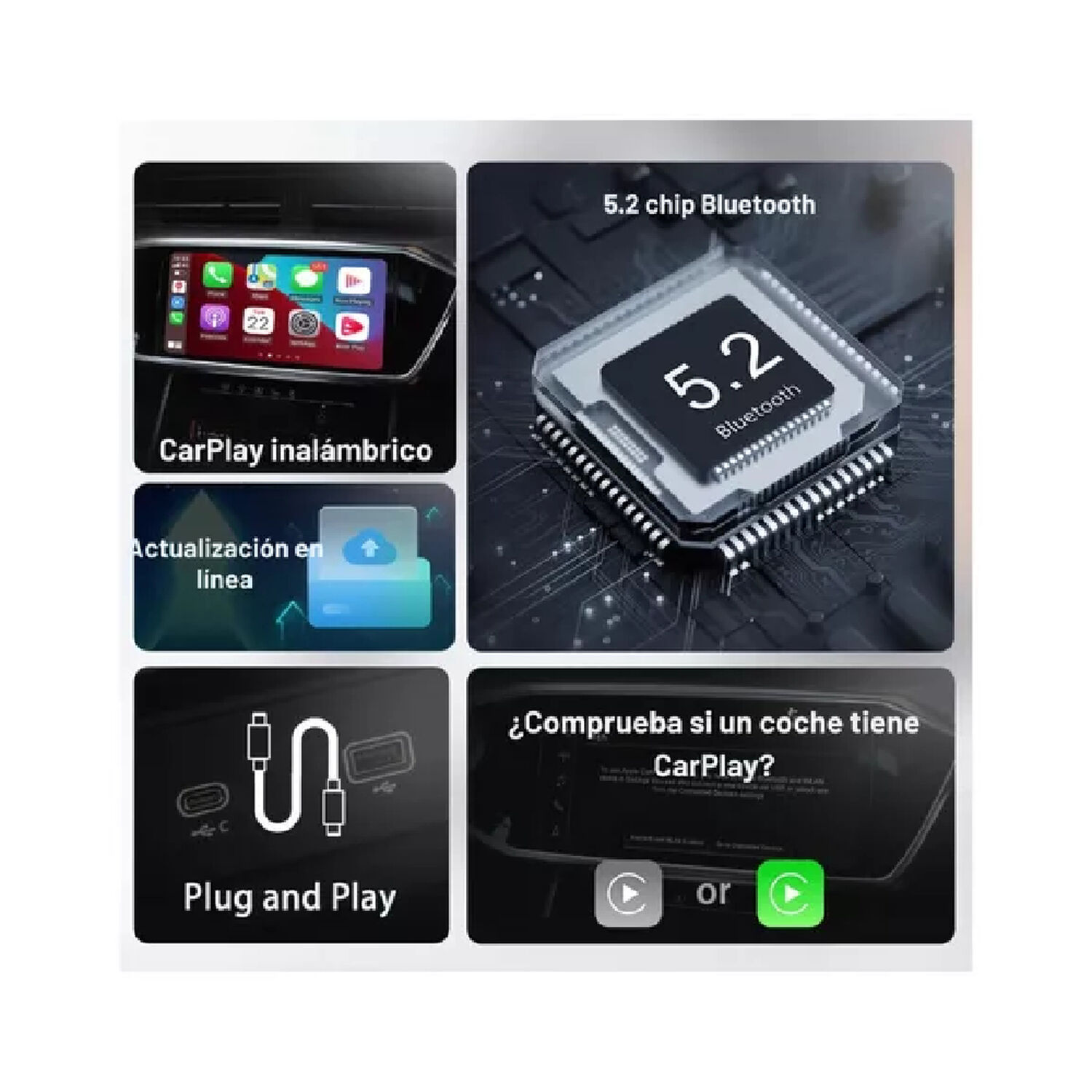 Adaptador Apple Carplay Inal&aacute;mbrico/ Conserva Fun Originales image number 3.0