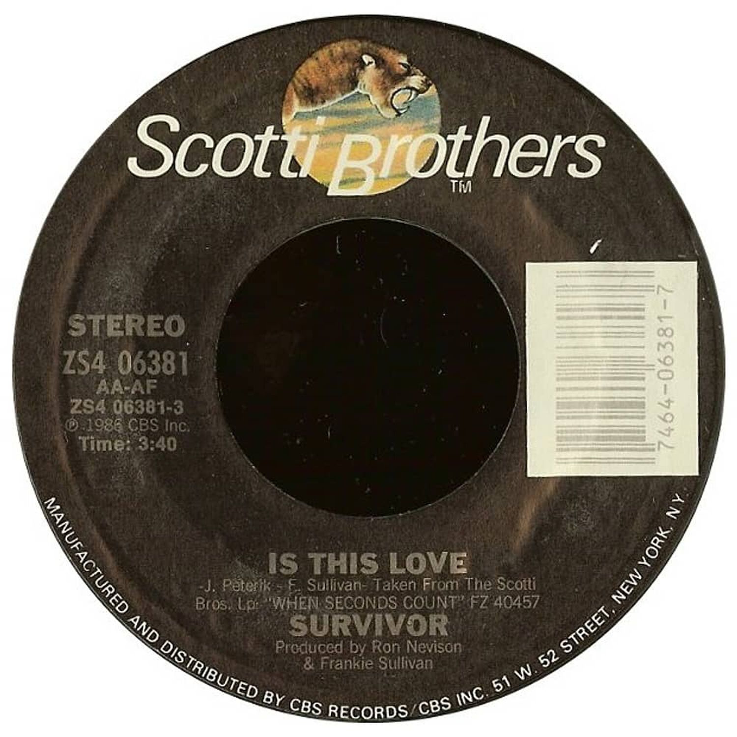 Survivor - Is This Love | 7" Single Usado image number 2.0