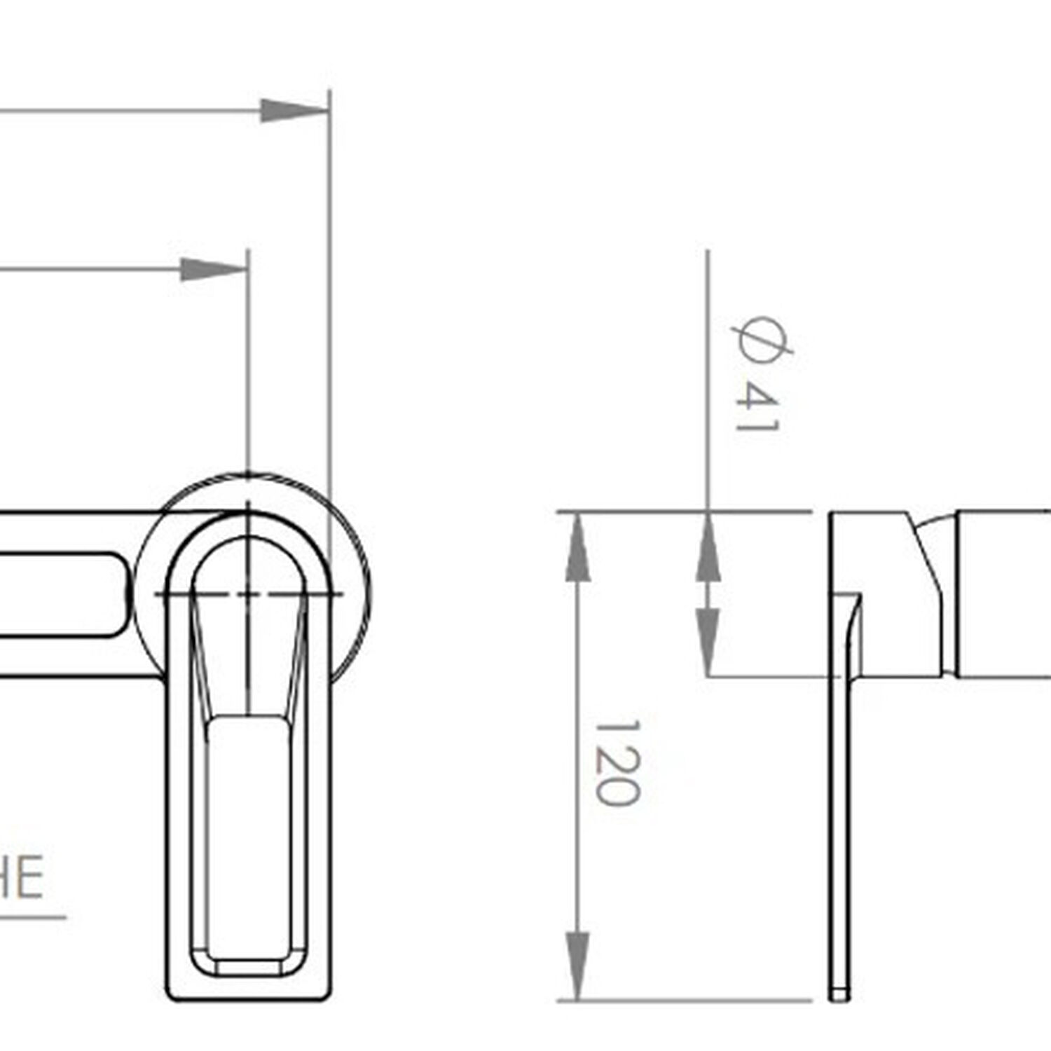 Monomando Llave Grifo Para Ducha Modelo Tarento Marca Stretto image number 6.0