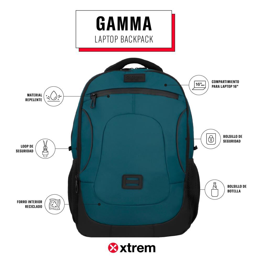 Mochila Notebook Xtrem Gamma 5xt 16" image number 9.0