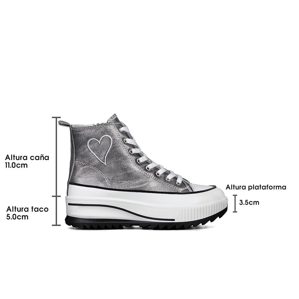 Zapatilla Casual Urbana Mujer Plataforma Clasico Weide Hx502 image number 6.0