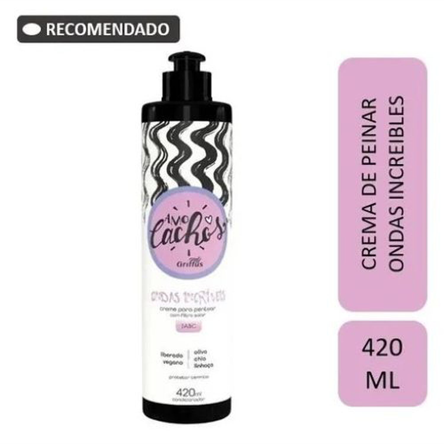 Crema Para Peinar Ondas Increibles 420g Griffus image number 2.0