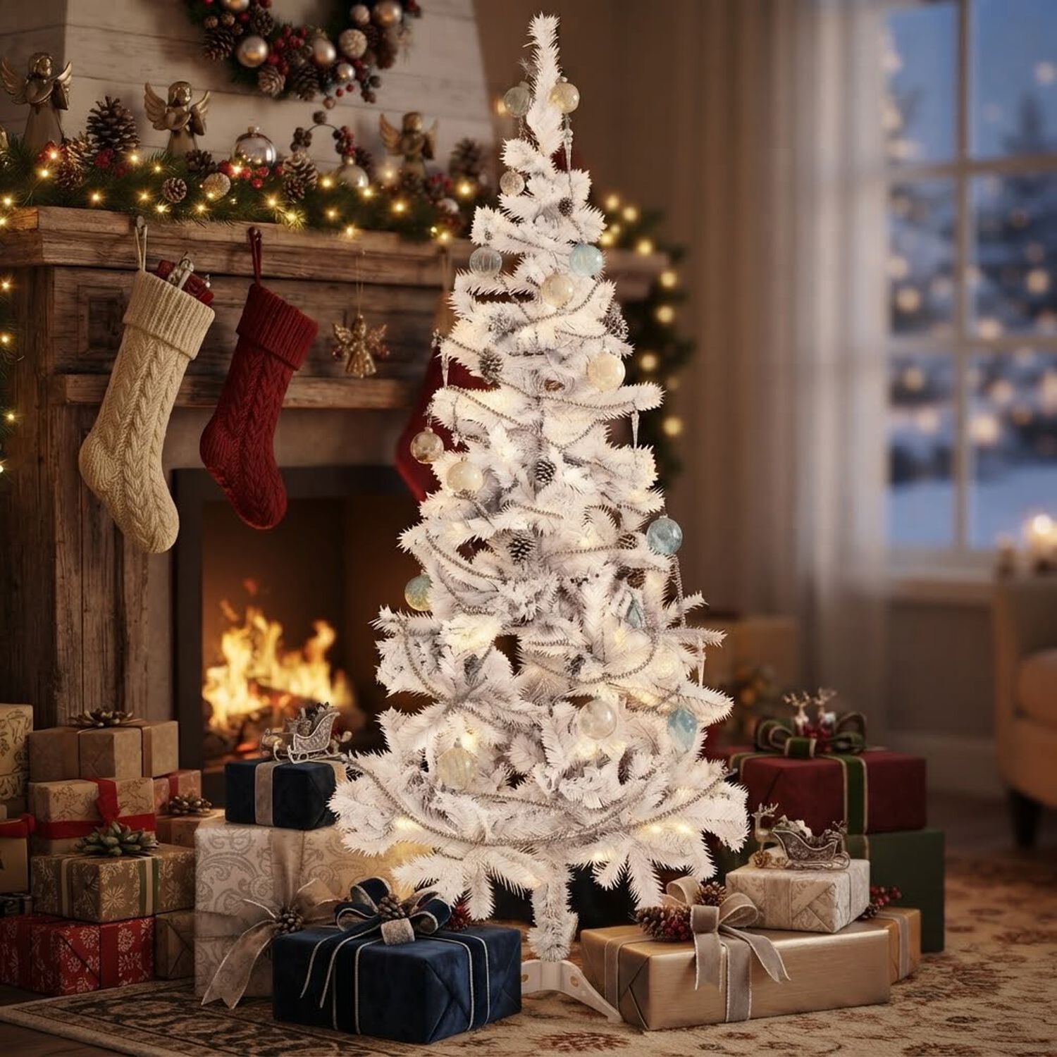 &Aacute;rbol Navide&ntilde;o Blanco 1.80 Cm Artificial Frondoso image number 4.0