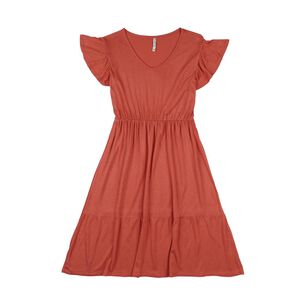 Vestido Manga Corta Con Vuelos Cuello Redondo Mujer Freedom