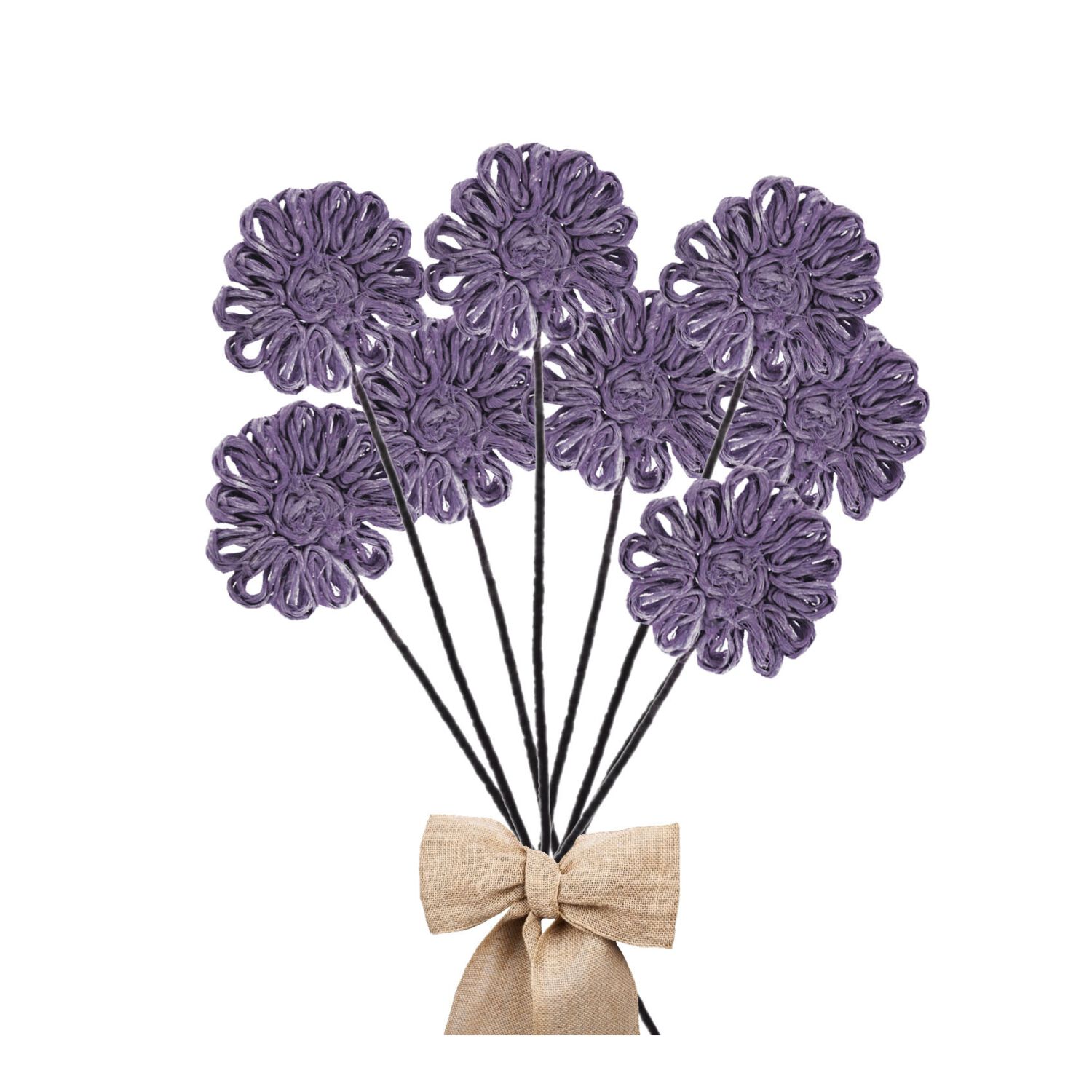 Flor Yute Lila 38 Cm Pack 6 Un. image number 1.0