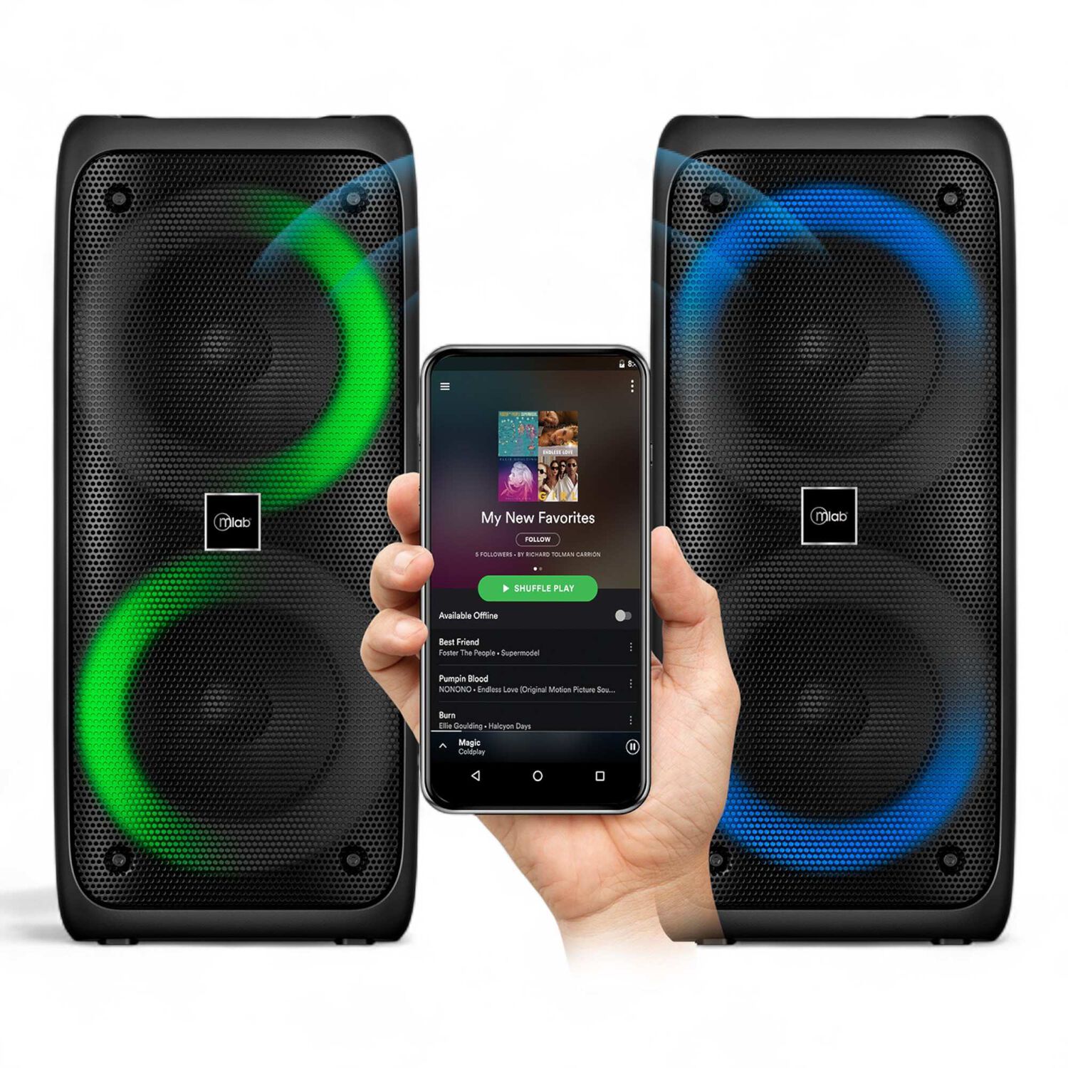 Parlante Portatil Bluetooth 5 Tws Rgb Funky Flaming 20 Rms image number 3.0