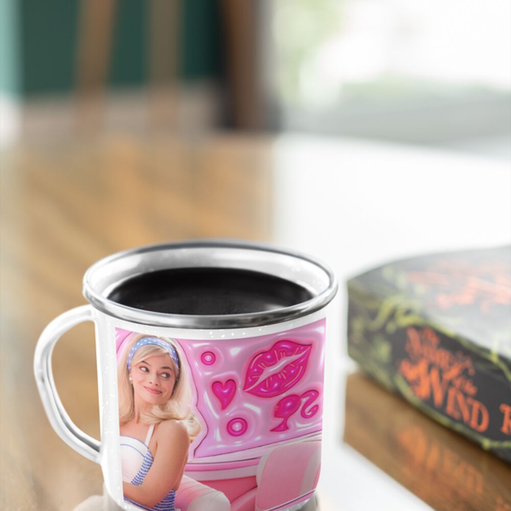 Taza Enlozada Lechera Barbie Pelicula Corazones Muñeca image number 3.0