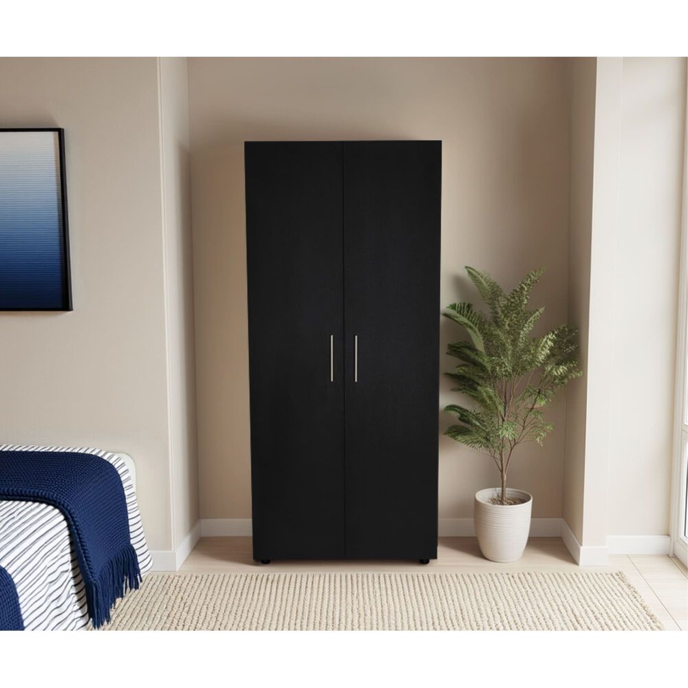 Closet 2 Puertas Fm Melmaina 180x80x48 Cm Negro image number 6.0