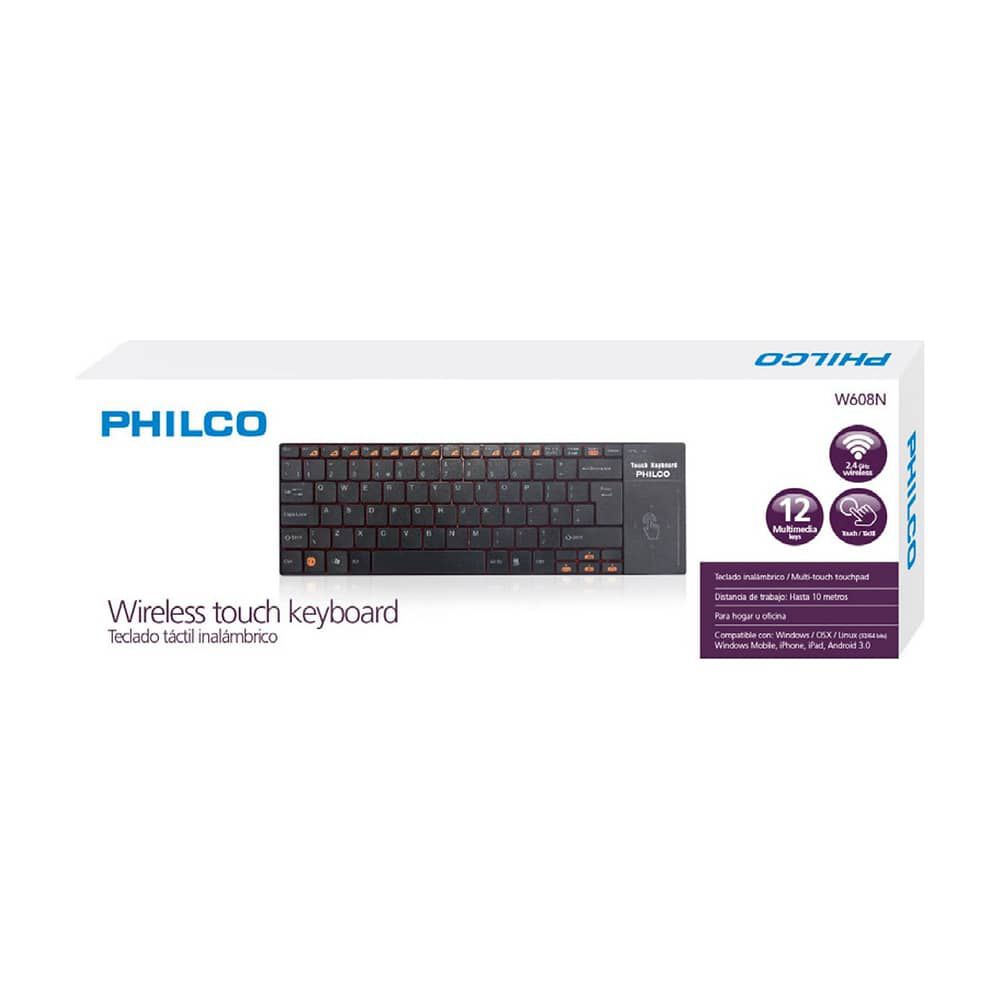 Teclado Inalambrico Touchpad Para Smart Tv Y Pc Philco W608n image number 3.0