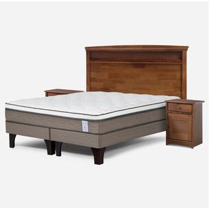 Cama Europea Rosen New Style 6 / King / Base Dividida + Set De Maderas