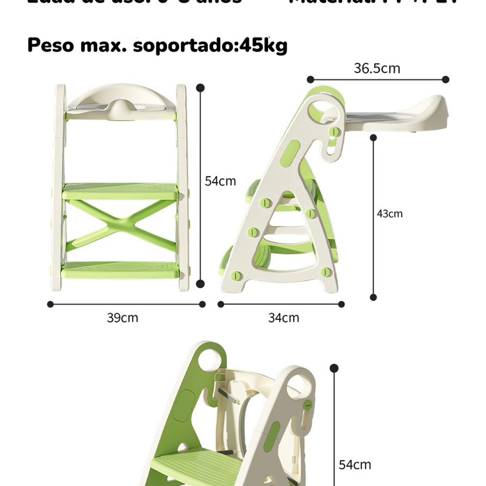 Asiento Adaptador Escalera Inodoro Niños Rosado Lubabycas image number 4.0