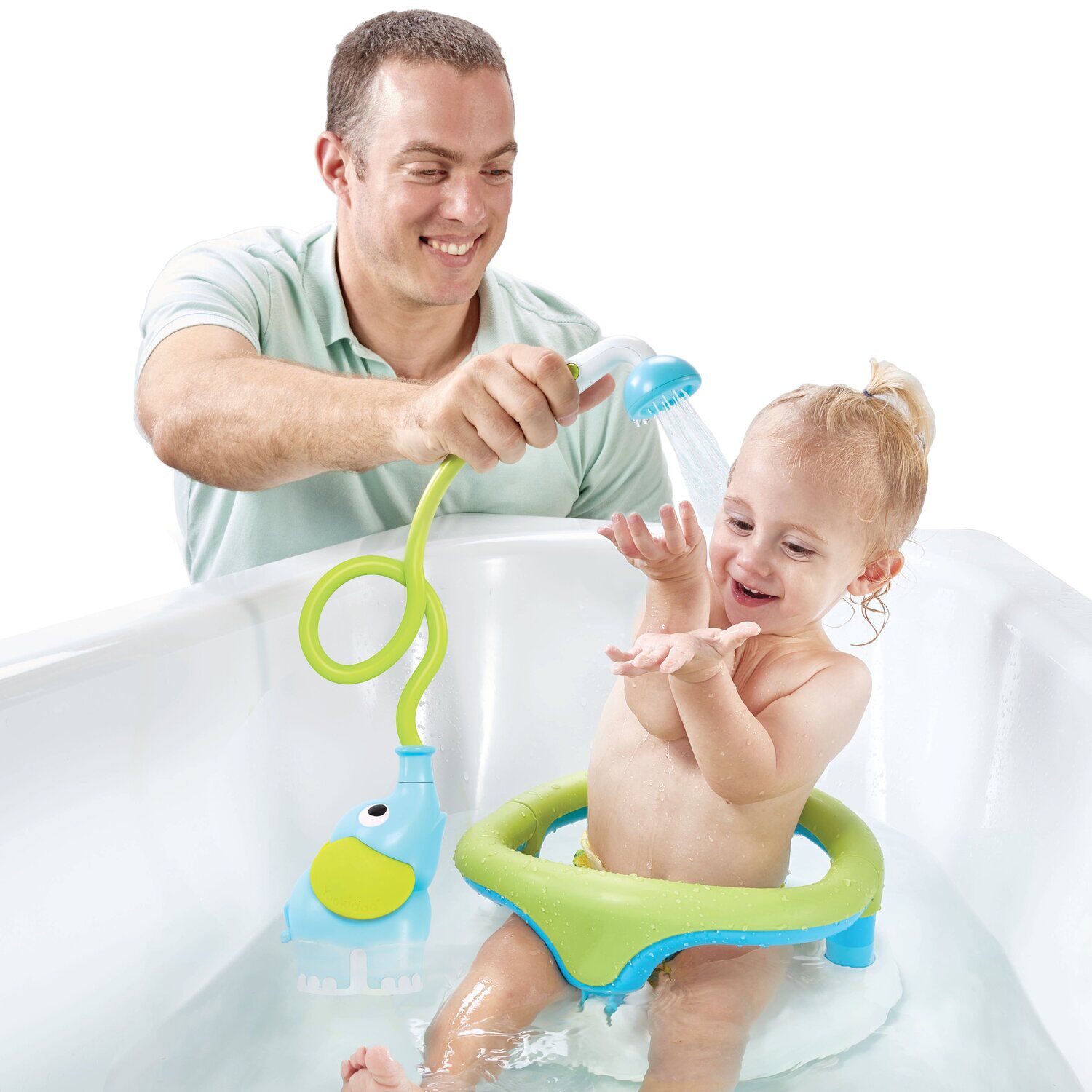 Juego De Ba&ntilde;o Elefante Ducha Interactivo Azul Infantil Beb&eacute; Ni&ntilde;o Ni&ntilde;a Tina Yookidoo image number 2.0