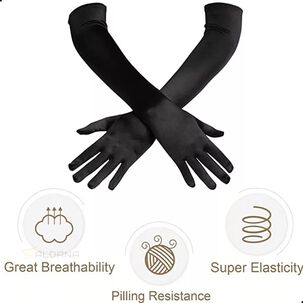 Guantes Largos Elegantes Dama Elegante De Satin