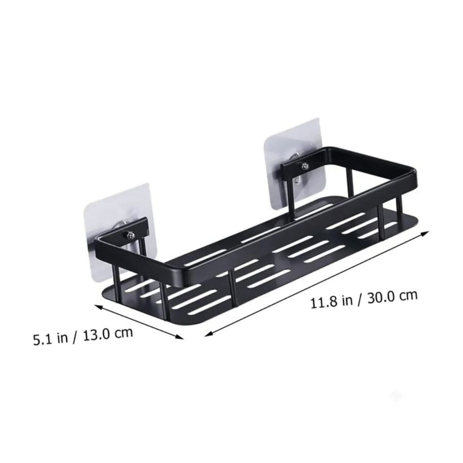 Repisa Organizador Ba&ntilde;o Ducha Adhesivo Acero Inoxidable Negro image number 3.0