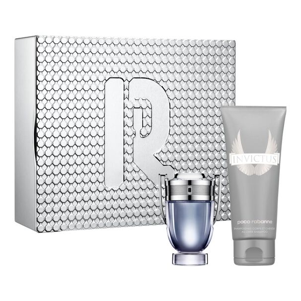 Set De Perfumer&iacute;a Hombre Invictus Paco Rabanne / 50 Ml / Eau De Toilette + All Over Shampoo 100 Ml