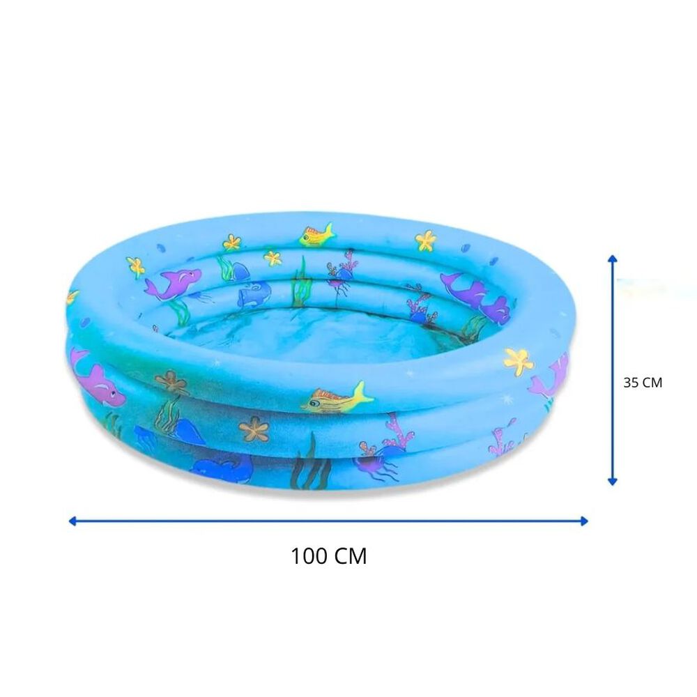 Piscina Inflable 3 Anillos Azul image number 2.0