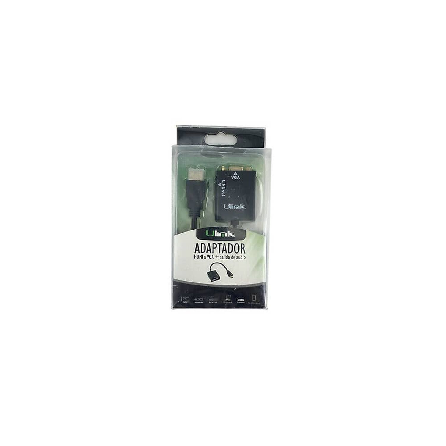 Adaptador Conversor Hdmi A Vga + Audio Portable Ulink Ul-cv3500 image number 1.0