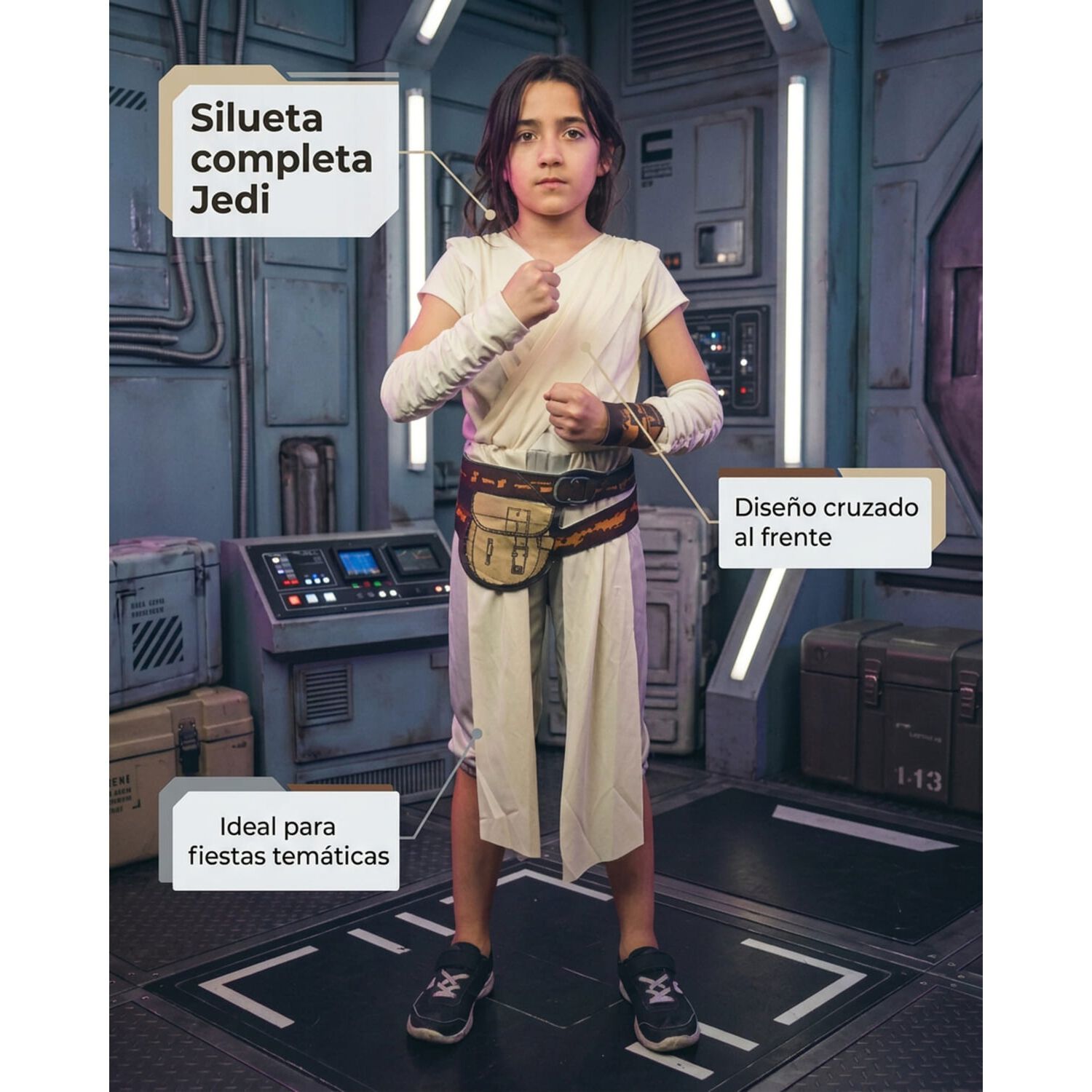Disfraz Infantil Rey Skywalker Jedi Star Wars image number 4.0