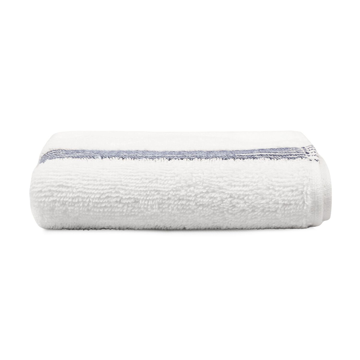 Toalla De Cara Mav Nautica 100% Algod&oacute;n Suave 30x50cm Blanca-azul Marino image number 1.0