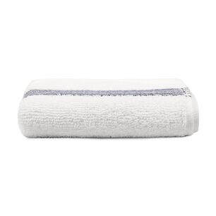 Toalla De Cara Mav Nautica 100% Algod&oacute;n Suave 30x50cm Blanca-azul Marino
