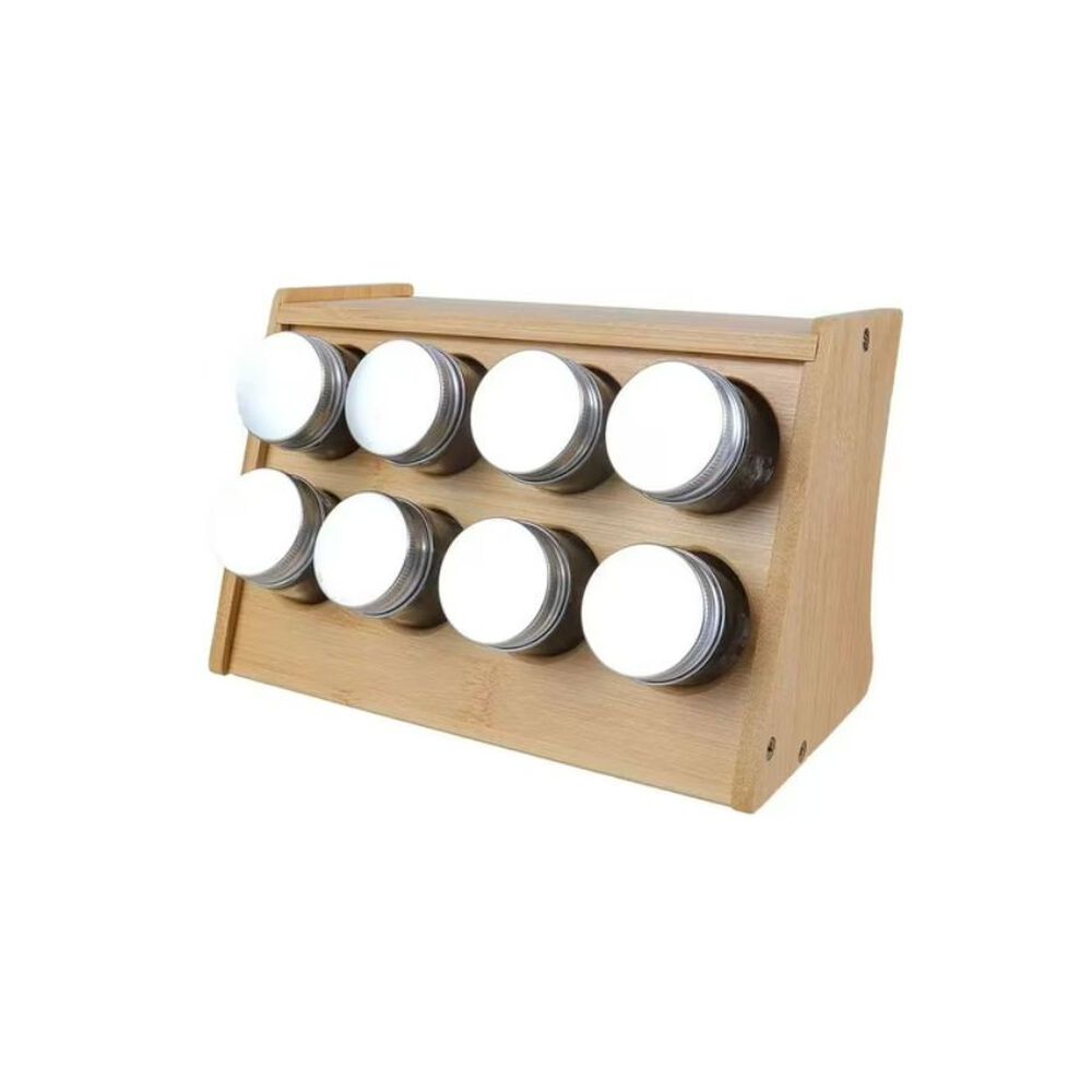 Especiero Modular Madera Condimentos De Cocina 8 Frascos image number 0.0