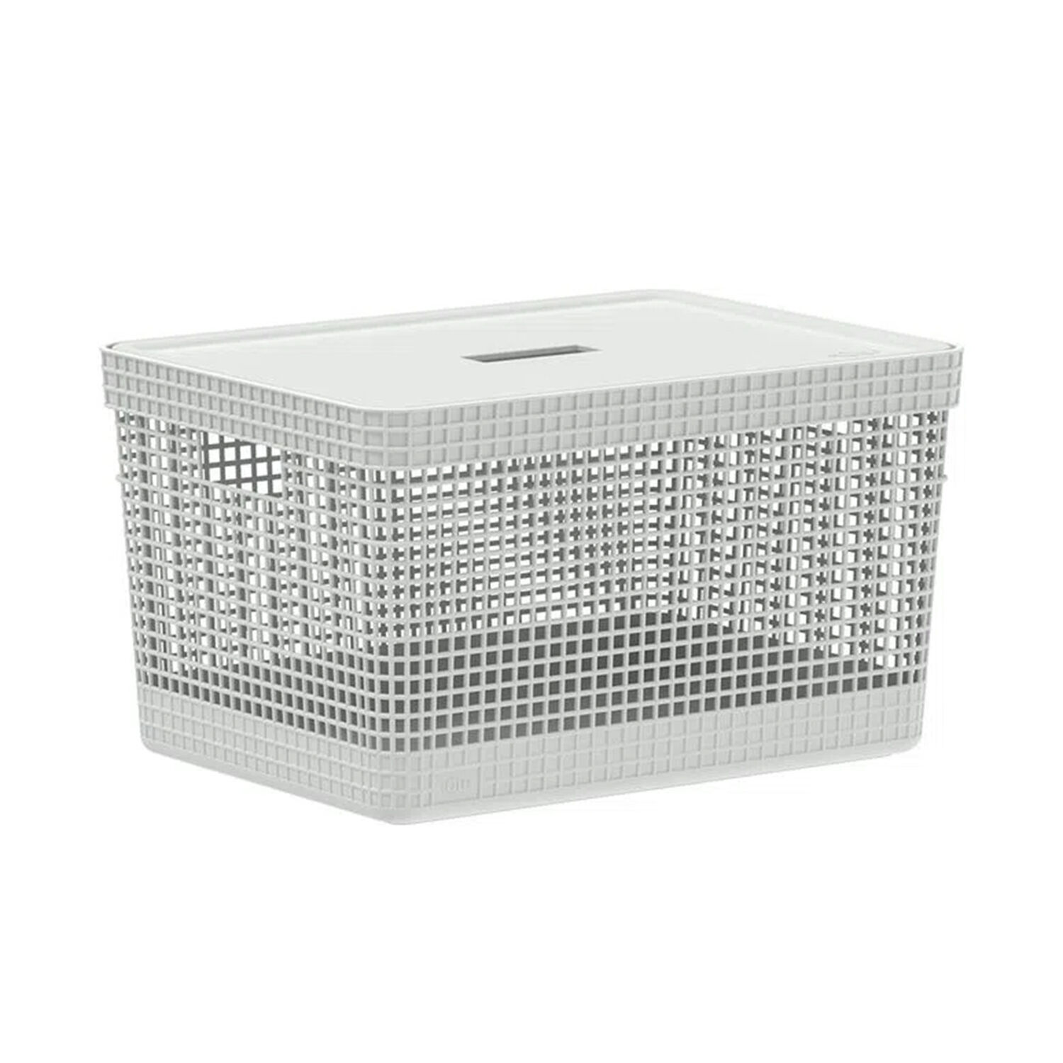 Cesta Organizadora Grid Con Tapa 20 L Blanco Oc&eacute;ano image number 2.0
