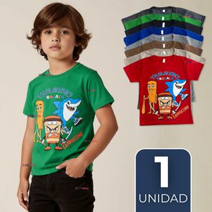 Polera Brainrots 100% Algodón Manga Corta Niño Tralalero Colores Surtidos