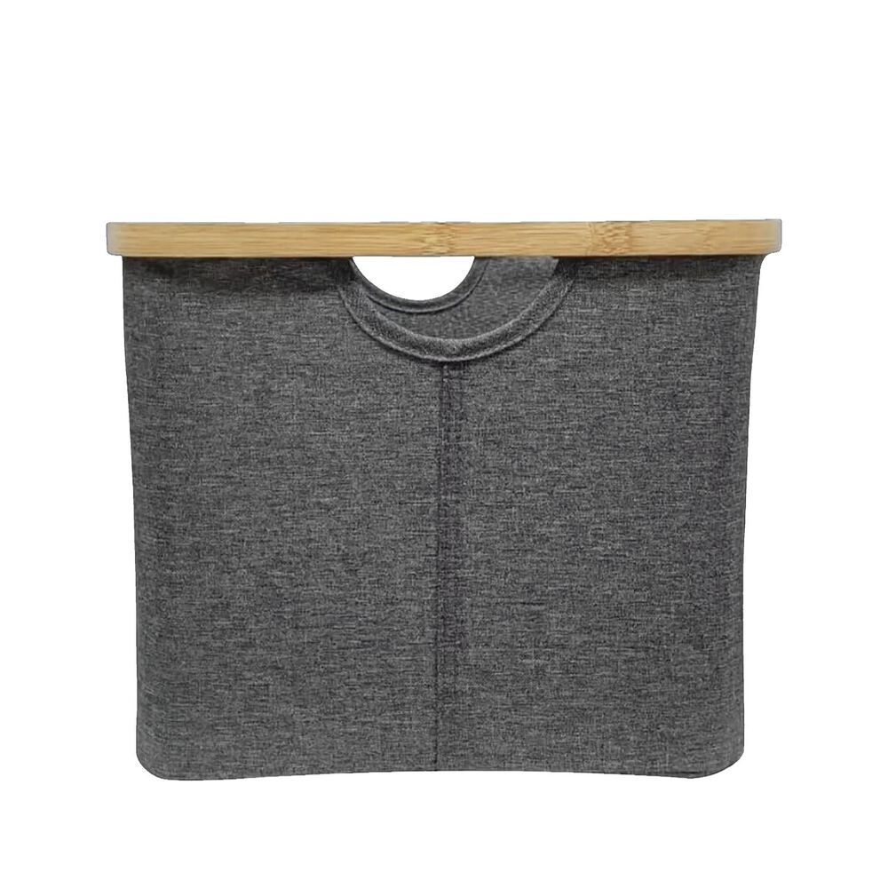 Cesta Canasto Almacenador De Ropa Sucia Lavanderia Gris image number 1.0
