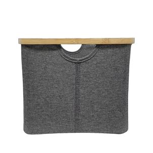 Cesta Canasto Almacenador De Ropa Sucia Lavanderia Gris