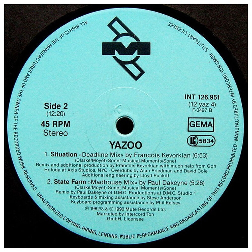 Yazoo - Situation (remix) | 12" Maxi Single Vinilo Usado image number 3.0
