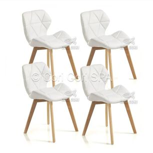 Comedor Mesa Warwick 120 + 4 Sillas Mariposa Wood Blanco