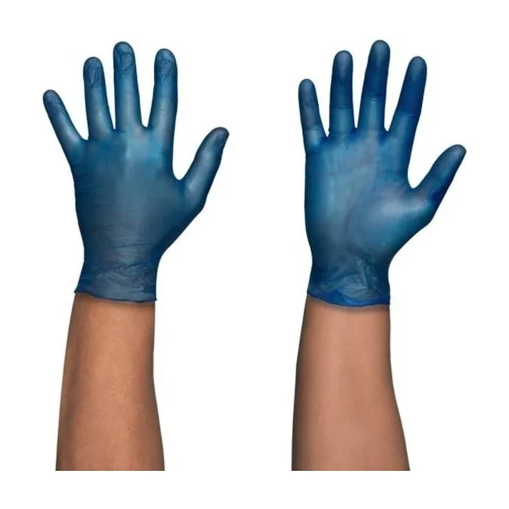 Guantes Vinilo Azul X100 Talla M image number 1.0