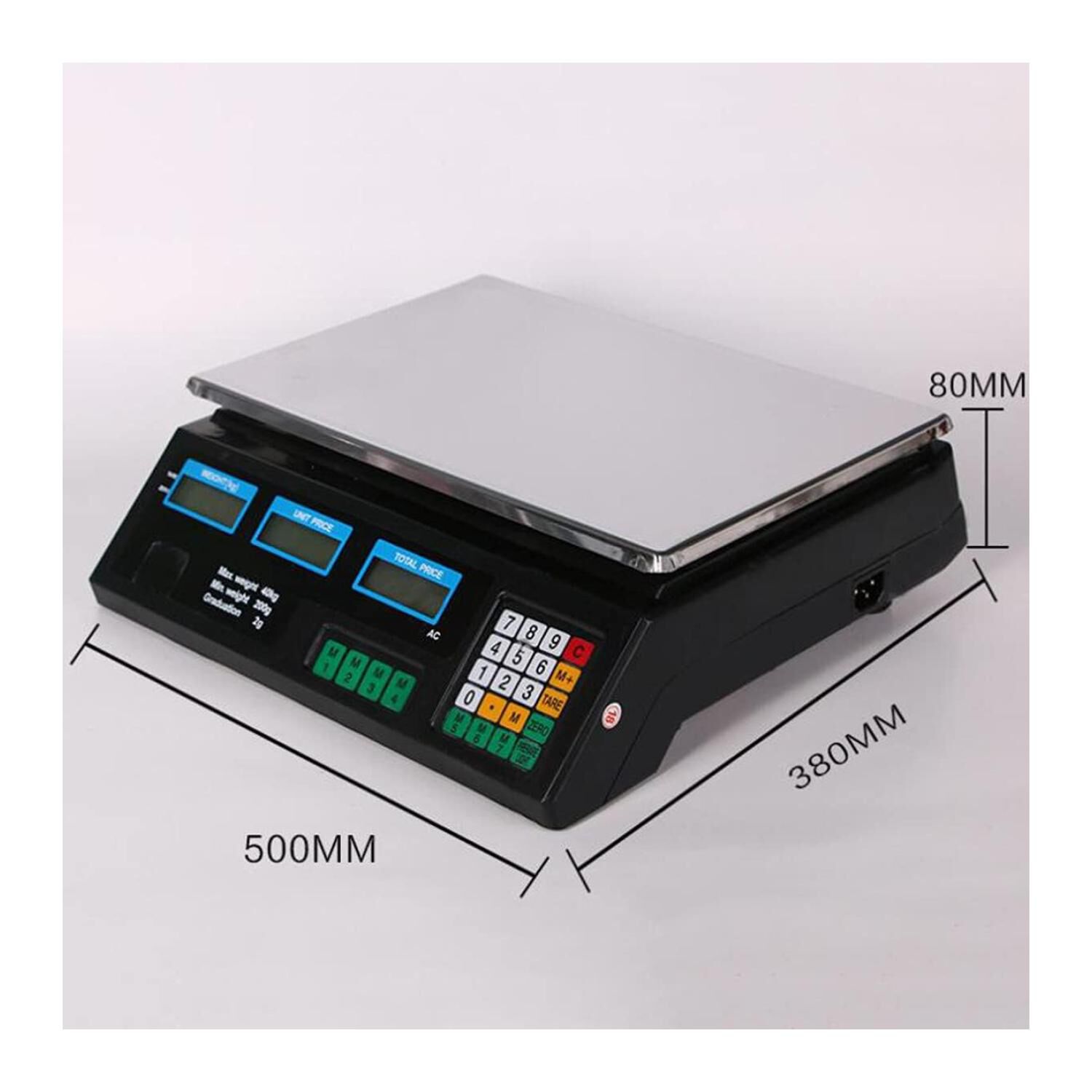 Pesa Balanza Digital Electronica 40kg Bascula De Precios image number 1.0