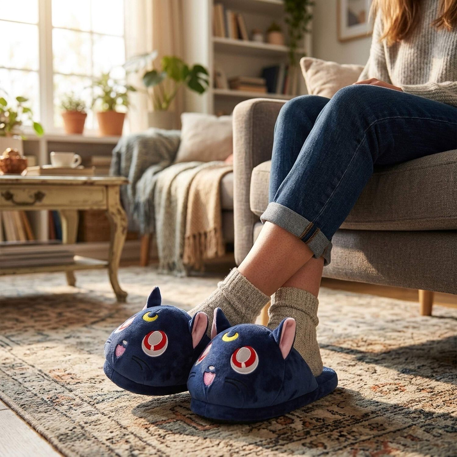 Pantuflas Sailor Moon O Gatita Luna Kawaii image number 4.0