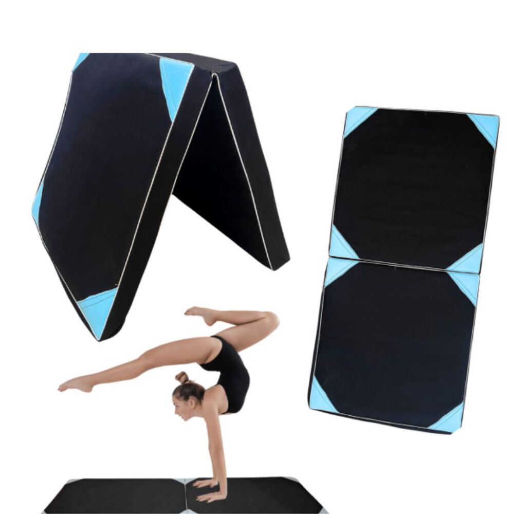 Colchoneta Deportiva Gimnasia Pilates Plegable 200x50 Cm Negro image number 1.0