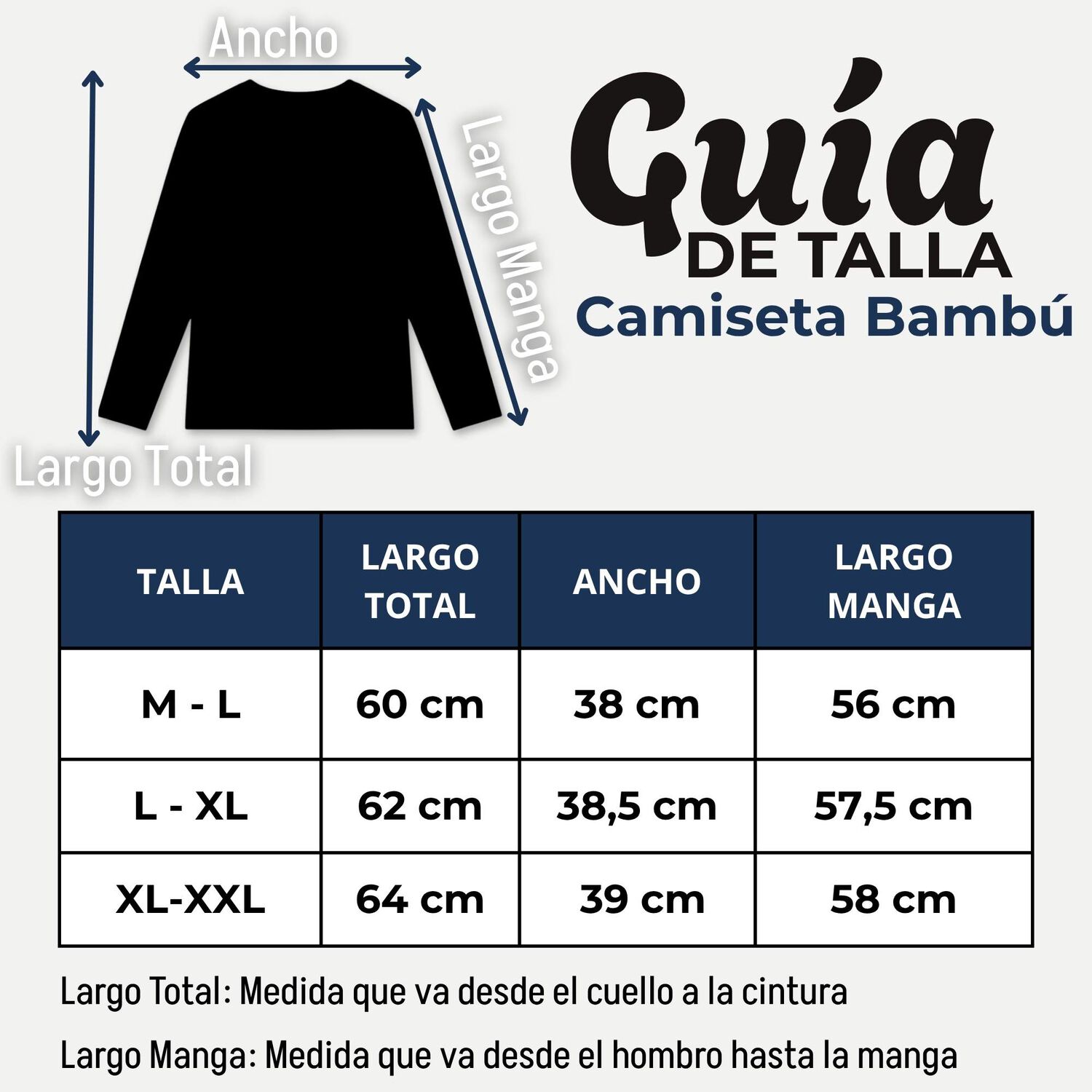 Pack 6 Camisetas Poleras Bamb&uacute; Primera Capa Negro Manga Larga Mujer image number 2.0