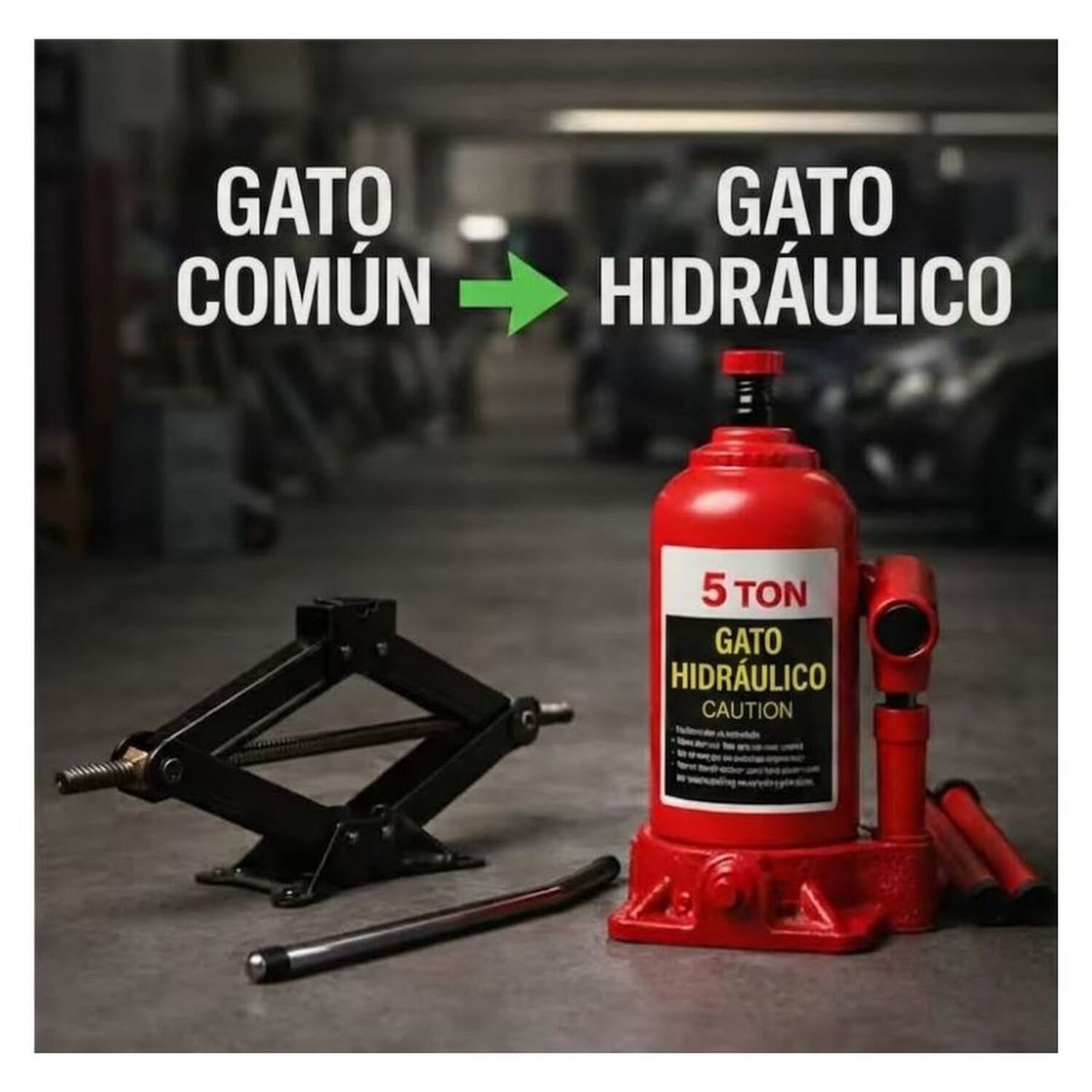 Gato Hidr&aacute;ulico Botella 5 Toneladas Taller Auto Camioneta Port&aacute;til image number 4.0
