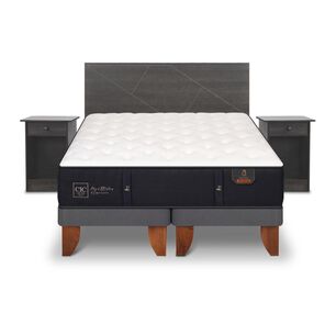 Cama Europea Cic Premium / King / Base Dividida + Set De Maderas