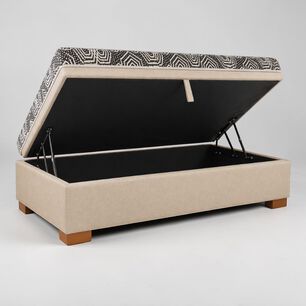 Cama Baul 1.5 Plaza L190 Cm + Colchon Modelo Ideal / Con Patas De 4.5 Cm (beige)