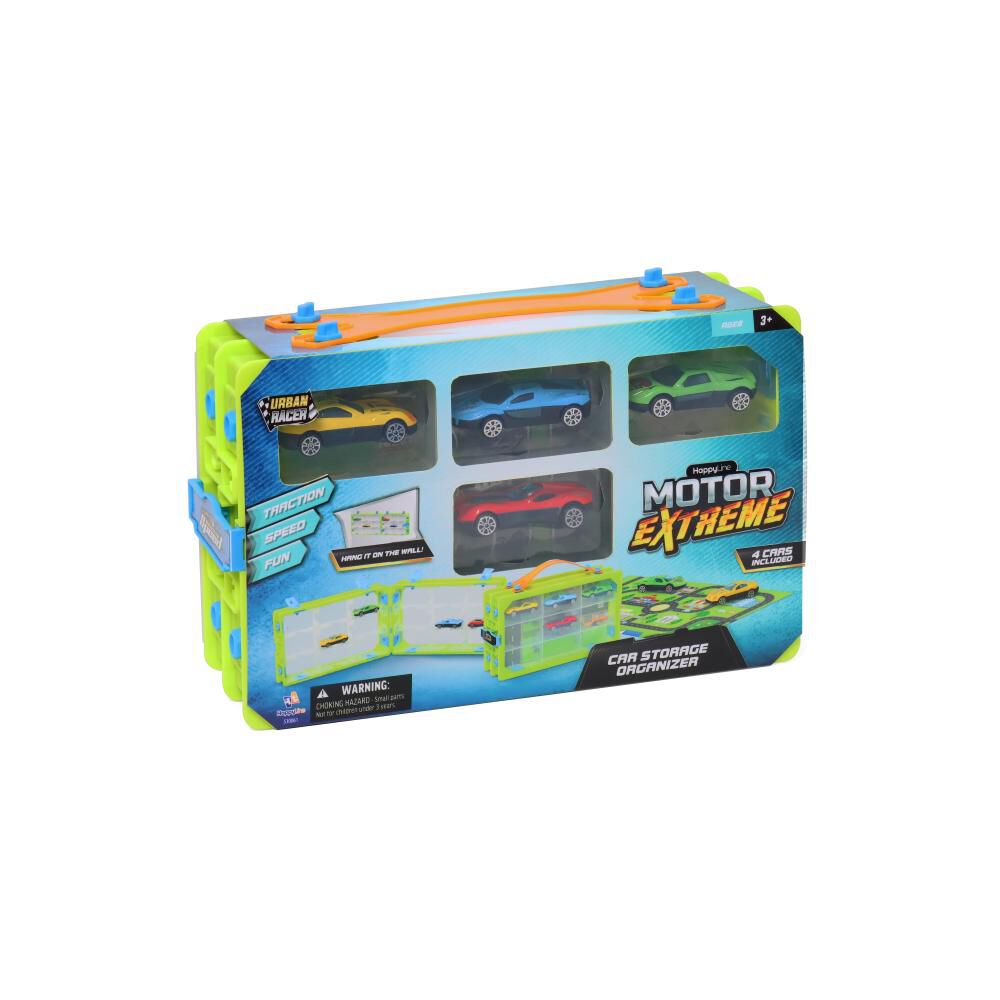Caja De Almacenamiento Con 4 Autos Die Cast Y Mapa Happy Line image number 1.0