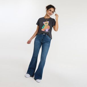 Polera Print Animales Manga Corta Cuello Redondo Mujer Freedom