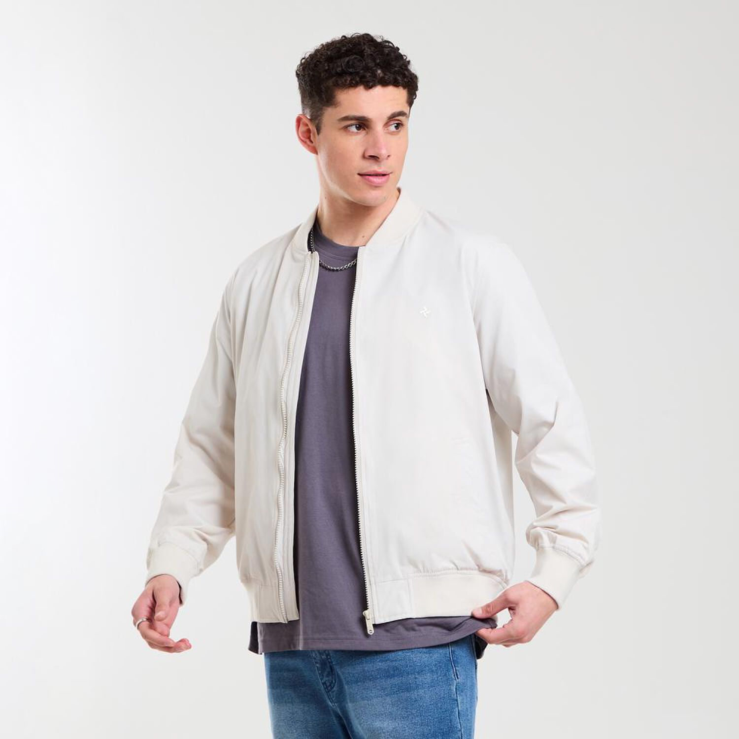 Chaqueta Bomber Slim Cuello Redondo Hombre Skuad image number 2.0